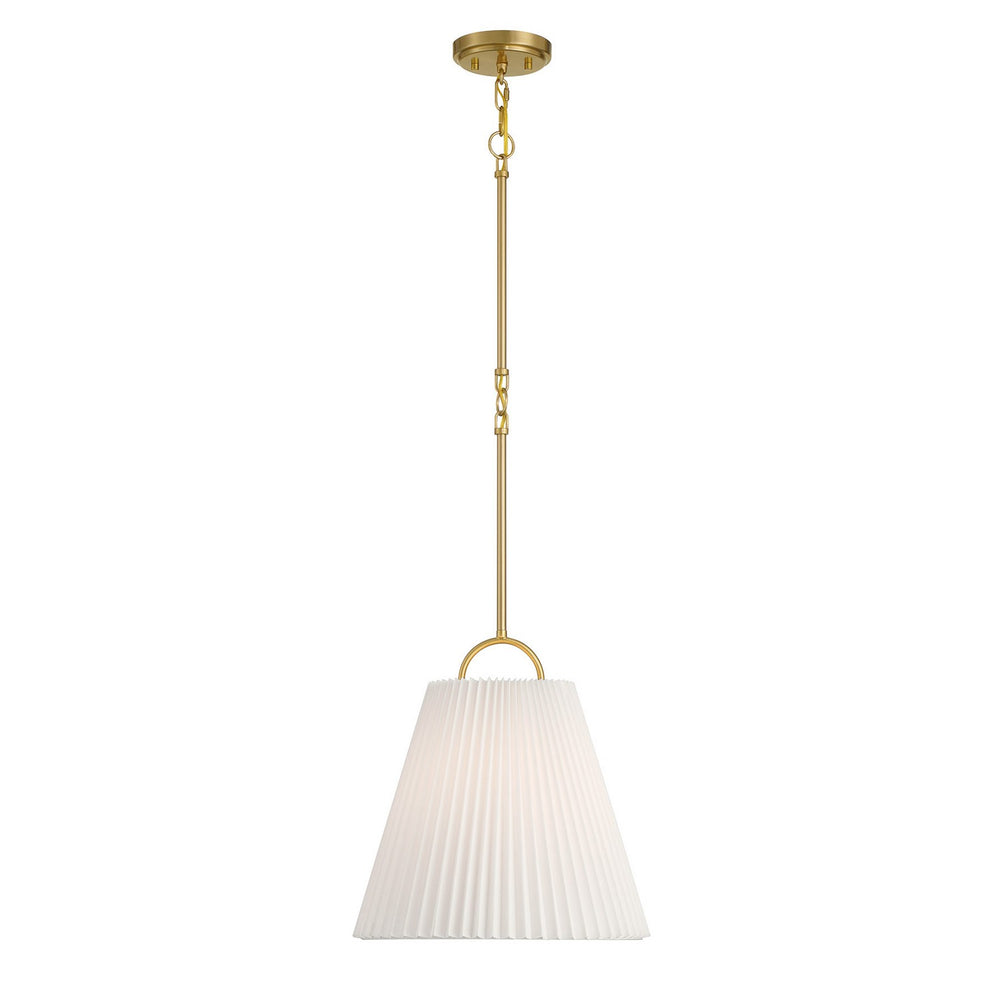 Meridian - One Light Pendant - Natural Brass- Union Lighting Luminaires Decor