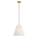 Meridian - One Light Pendant - Natural Brass- Union Lighting Luminaires Decor