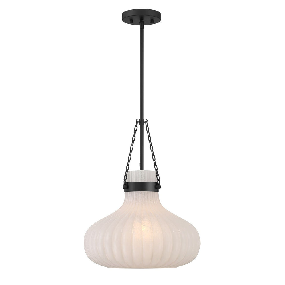 Meridian - One Light Pendant - Matte Black- Union Lighting Luminaires Decor