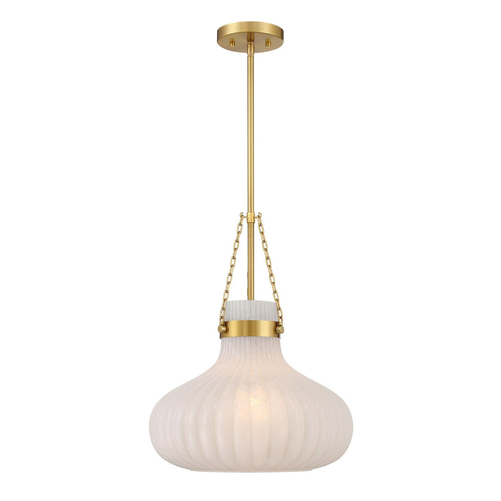 Meridian - One Light Pendant - Natural Brass- Union Lighting Luminaires Decor