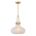 Meridian - One Light Pendant - Natural Brass- Union Lighting Luminaires Decor
