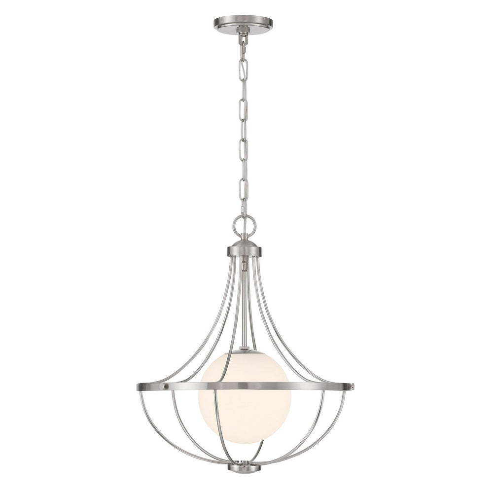 Meridian - One Light Pendant - Brushed Nickel- Union Lighting Luminaires Decor