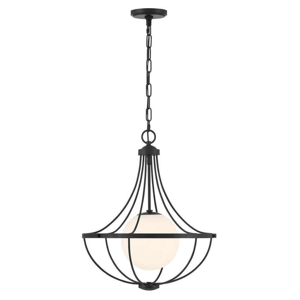 Meridian - One Light Pendant - Matte Black- Union Lighting Luminaires Decor