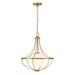 Meridian - One Light Pendant - Natural Brass- Union Lighting Luminaires Decor