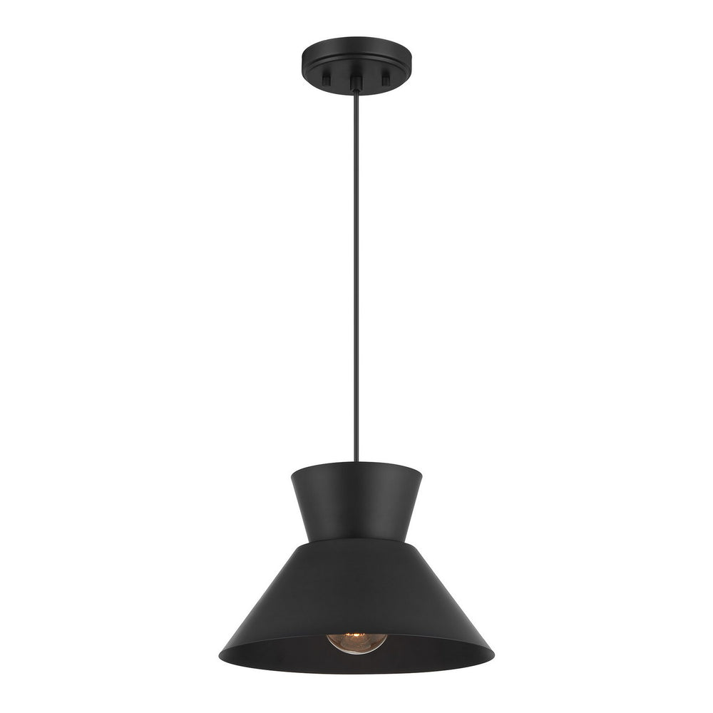 Meridian - One Light Pendant - Matte Black- Union Lighting Luminaires Decor