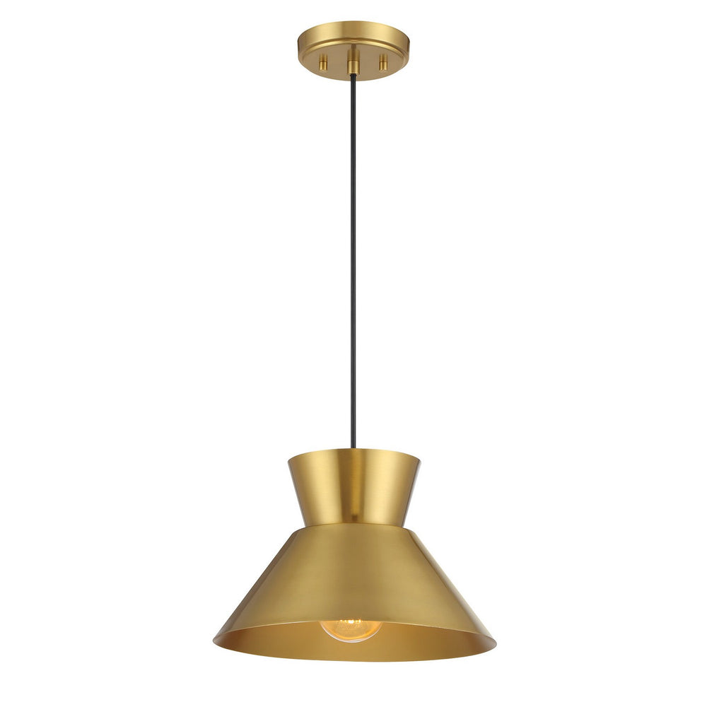 Meridian - One Light Pendant - Natural Brass- Union Lighting Luminaires Decor