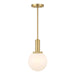 Meridian - One Light Pendant - Natural Brass- Union Lighting Luminaires Decor