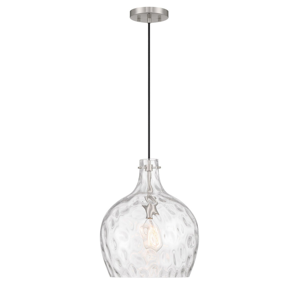 Meridian - One Light Pendant - Brushed Nickel- Union Lighting Luminaires Decor