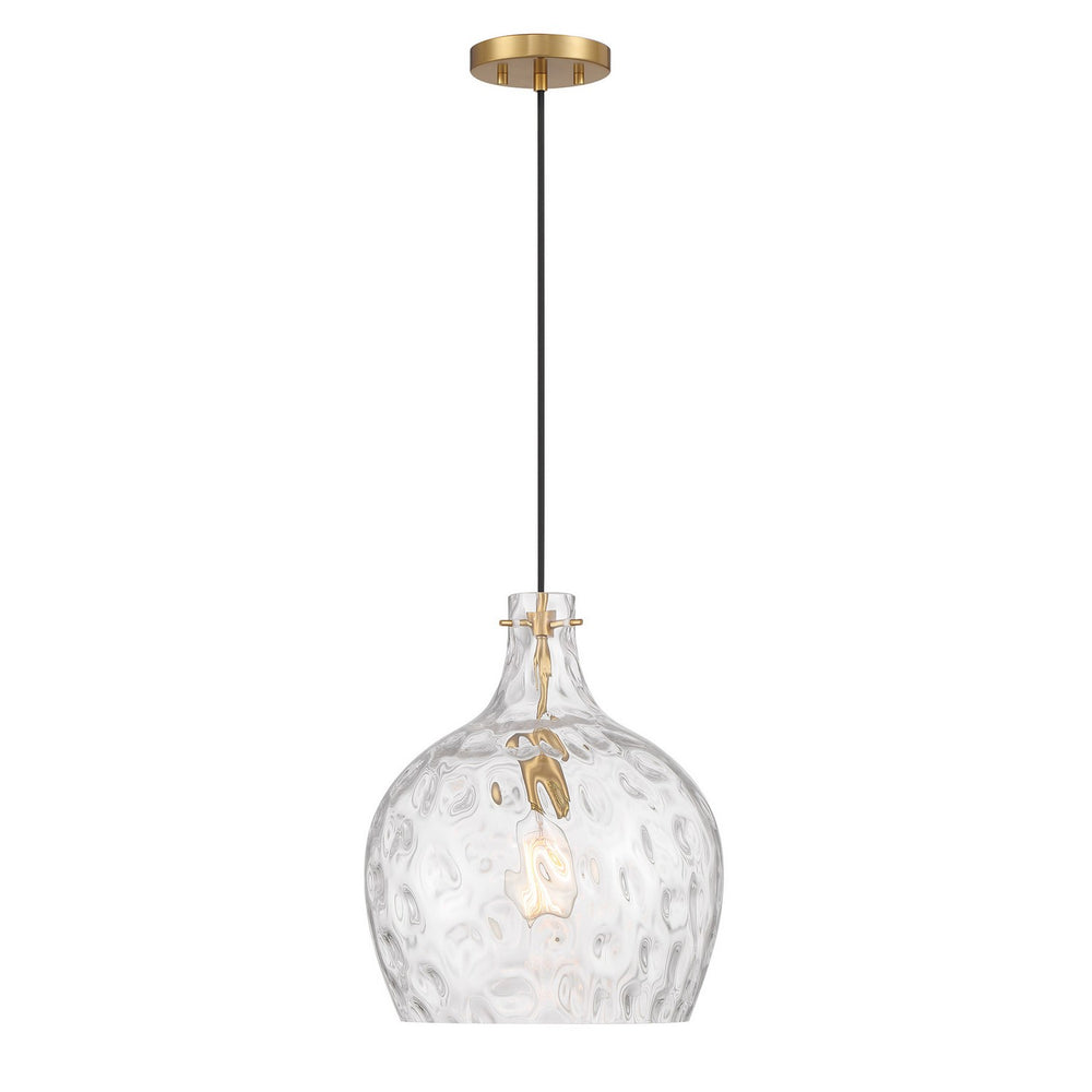Meridian - One Light Pendant - Natural Brass- Union Lighting Luminaires Decor