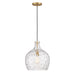 Meridian - One Light Pendant - Natural Brass- Union Lighting Luminaires Decor