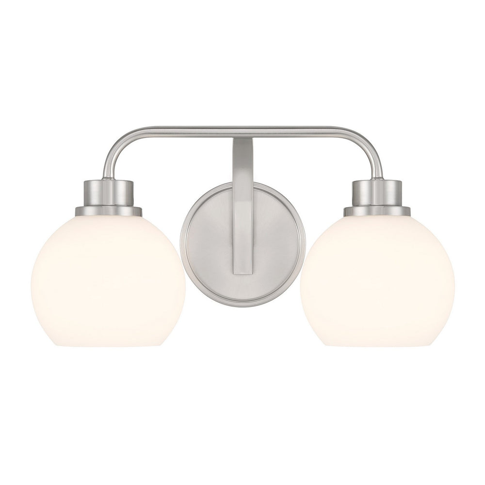 Meridian - Two Light Bathroom Vanity - Brushed Nickel- Union Lighting Luminaires Decor