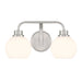 Meridian - Two Light Bathroom Vanity - Brushed Nickel- Union Lighting Luminaires Decor