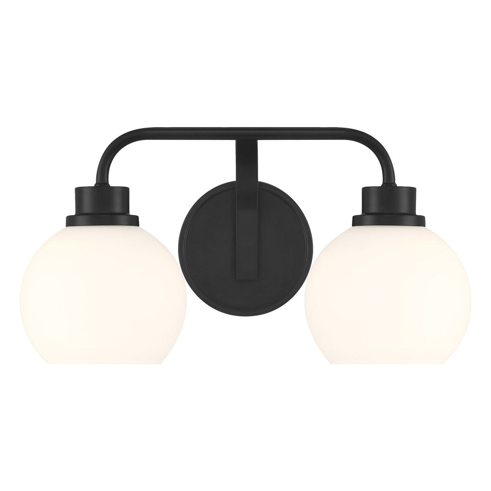 Meridian - Two Light Bathroom Vanity - Matte Black- Union Lighting Luminaires Decor