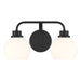 Meridian - Two Light Bathroom Vanity - Matte Black- Union Lighting Luminaires Decor