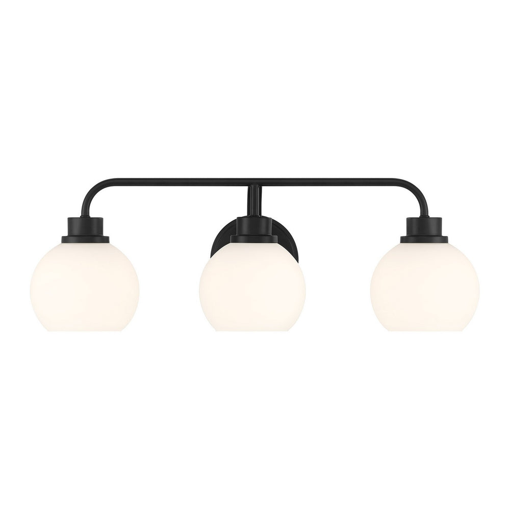 Meridian - Three Light Bathroom Vanity - Matte Black- Union Lighting Luminaires Decor