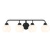 Meridian - Four Light Bathroom Vanity - Matte Black- Union Lighting Luminaires Decor