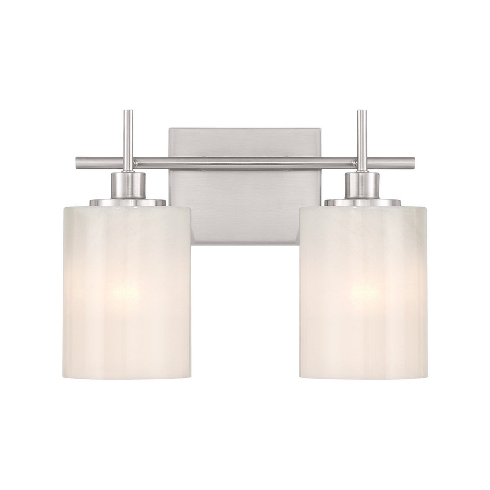 Meridian - Two Light Bathroom Vanity - Brushed Nickel- Union Lighting Luminaires Decor