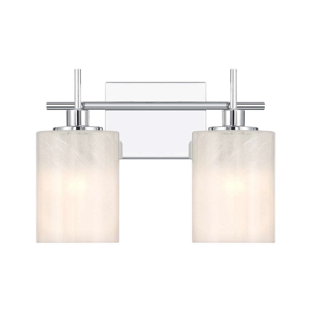 Meridian - Two Light Bathroom Vanity - Chrome- Union Lighting Luminaires Decor