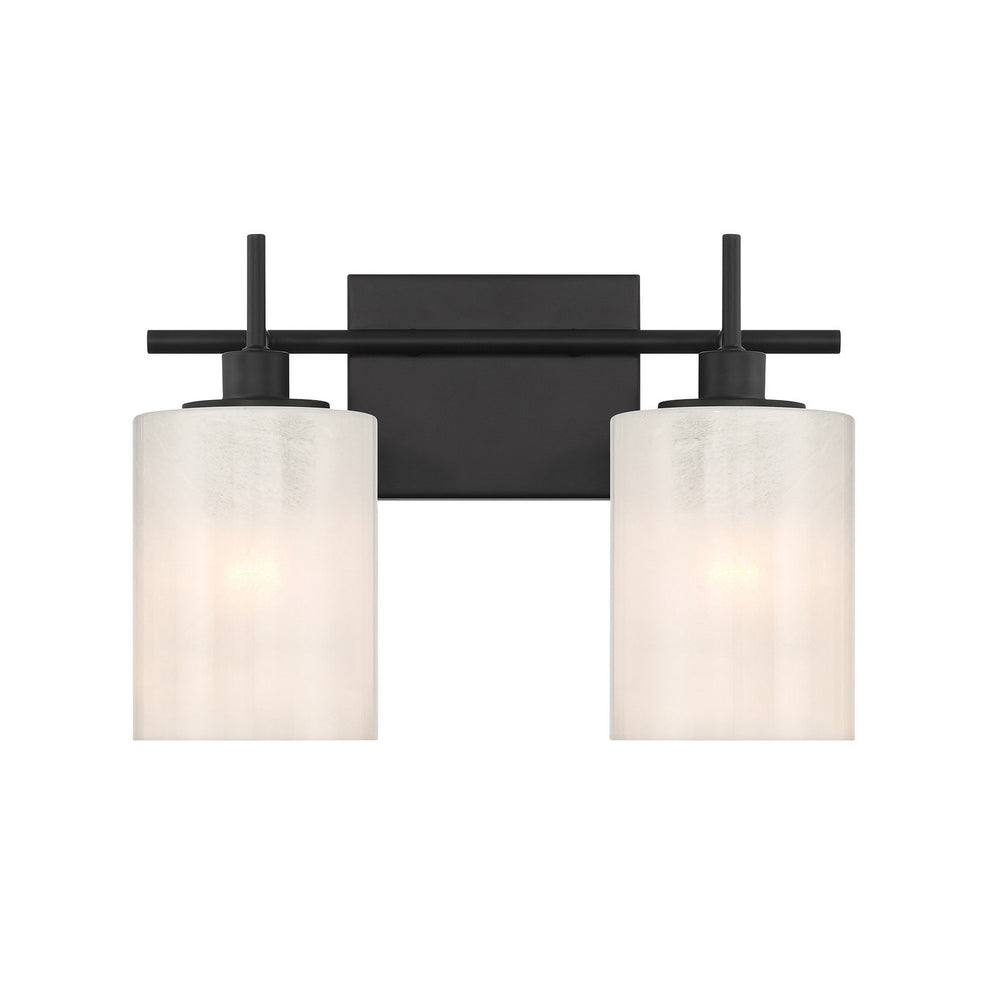 Meridian - Two Light Bathroom Vanity - Matte Black- Union Lighting Luminaires Decor