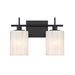 Meridian - Two Light Bathroom Vanity - Matte Black- Union Lighting Luminaires Decor