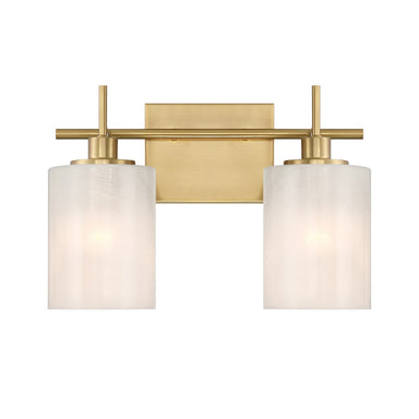 Meridian - Two Light Bathroom Vanity - Natural Brass- Union Lighting Luminaires Decor