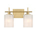 Meridian - Two Light Bathroom Vanity - Natural Brass- Union Lighting Luminaires Decor