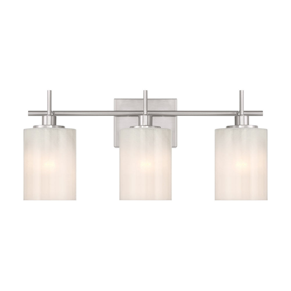 Meridian - Three Light Bathroom Vanity - Brushed Nickel- Union Lighting Luminaires Decor