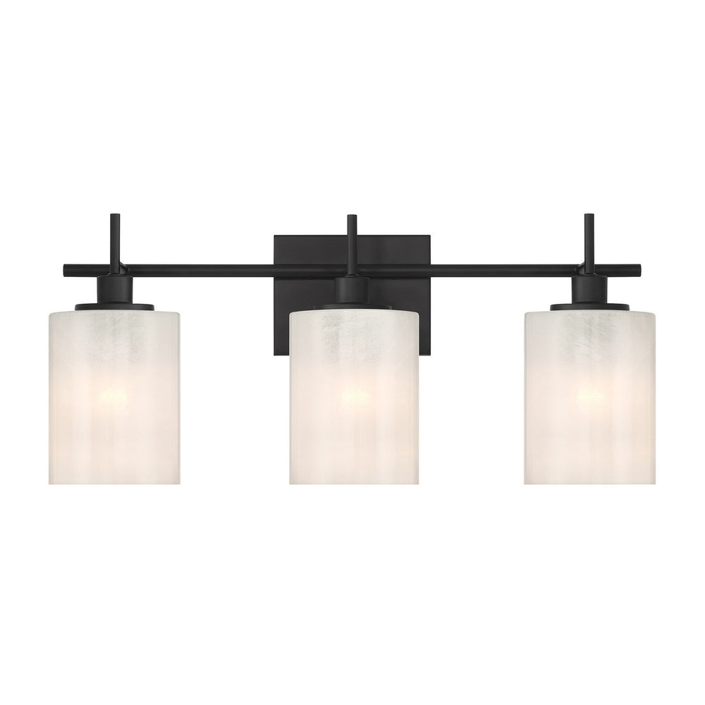 Meridian - Three Light Bathroom Vanity - Matte Black- Union Lighting Luminaires Decor