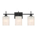 Meridian - Three Light Bathroom Vanity - Matte Black- Union Lighting Luminaires Decor