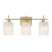 Meridian - Three Light Bathroom Vanity - Natural Brass- Union Lighting Luminaires Decor