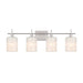 Meridian - Four Light Bathroom Vanity - Brushed Nickel- Union Lighting Luminaires Decor