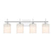Meridian - Four Light Bathroom Vanity - Chrome- Union Lighting Luminaires Decor