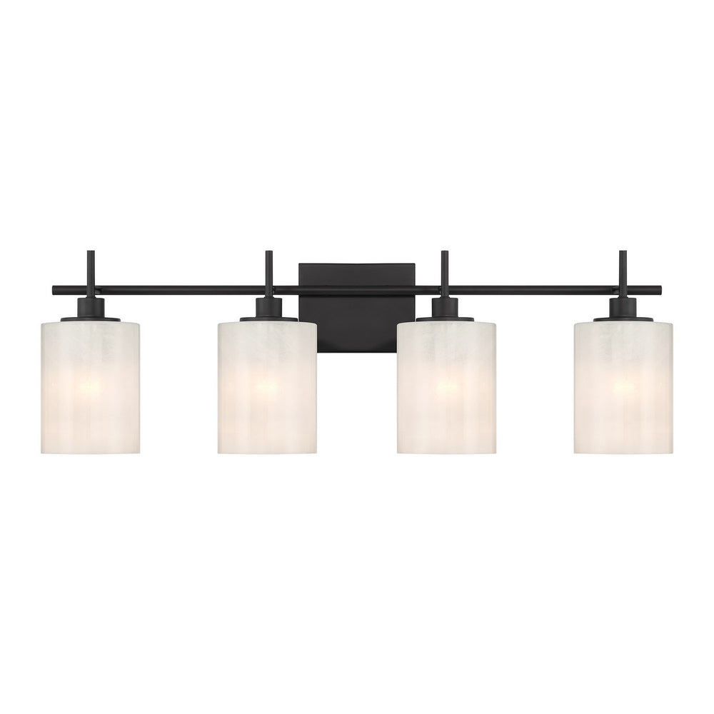 Meridian - Four Light Bathroom Vanity - Matte Black- Union Lighting Luminaires Decor