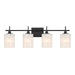 Meridian - Four Light Bathroom Vanity - Matte Black- Union Lighting Luminaires Decor