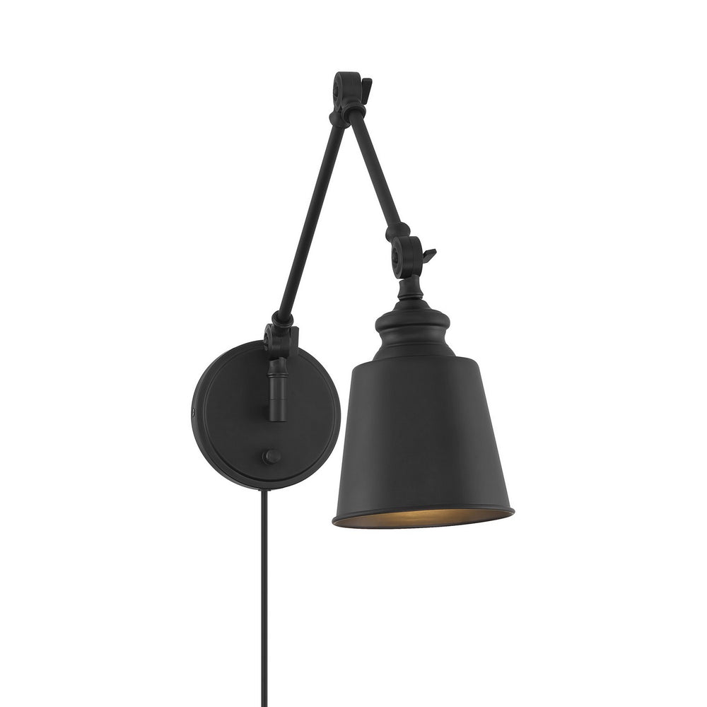 Meridian - One Light Wall Sconce (Set of 2) - Matte Black- Union Lighting Luminaires Decor