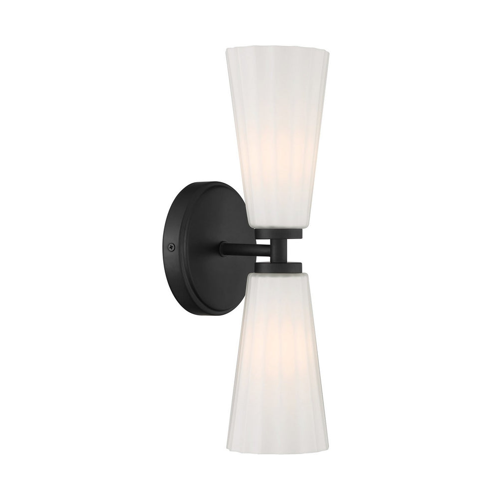 Meridian - Two Light Wall Sconce - Matte Black- Union Lighting Luminaires Decor