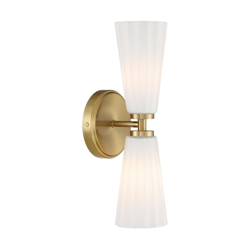 Meridian - Two Light Wall Sconce - Natural Brass- Union Lighting Luminaires Decor