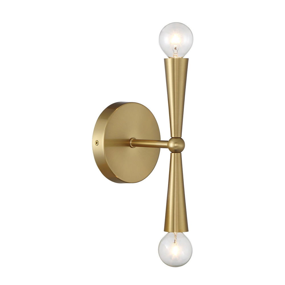 Meridian - Two Light Wall Sconce - Natural Brass- Union Lighting Luminaires Decor