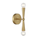 Meridian - Two Light Wall Sconce - Natural Brass- Union Lighting Luminaires Decor