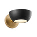 Meridian - One Light Wall Sconce - Matte Black and Natural Brass- Union Lighting Luminaires Decor