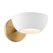 Meridian - One Light Wall Sconce - White and Natural Brass- Union Lighting Luminaires Decor
