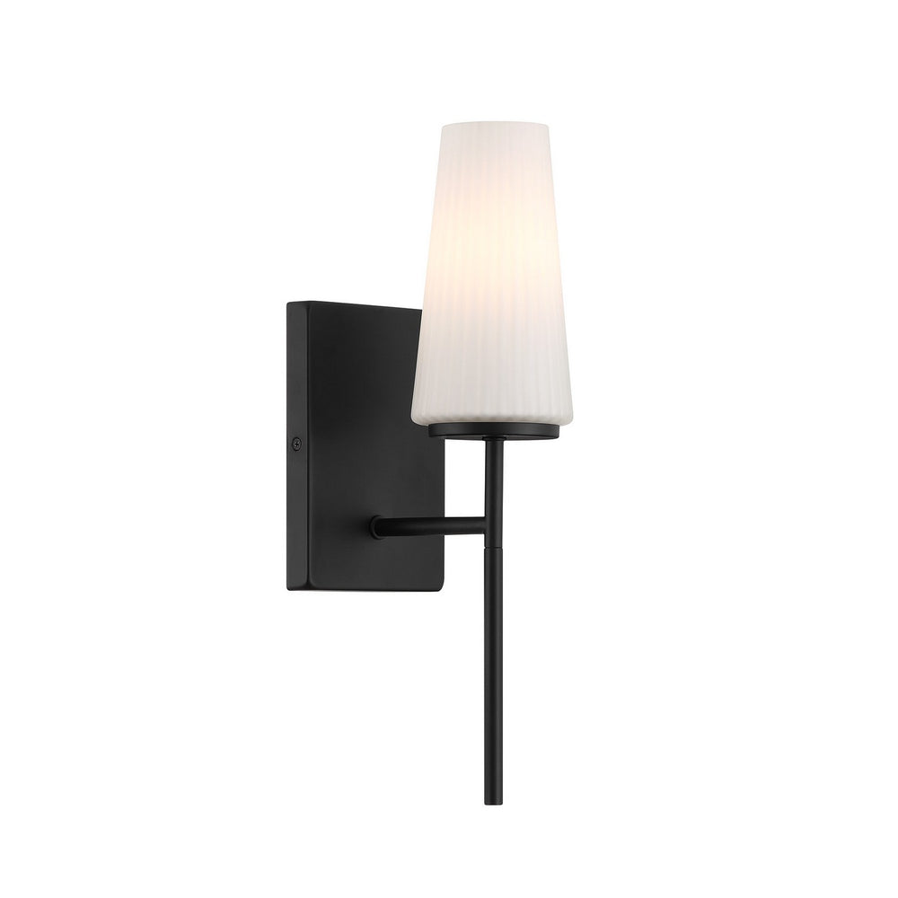 Meridian - One Light Wall Sconce - Matte Black- Union Lighting Luminaires Decor
