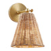 Meridian - One Light Wall Sconce - Natural Brass- Union Lighting Luminaires Decor
