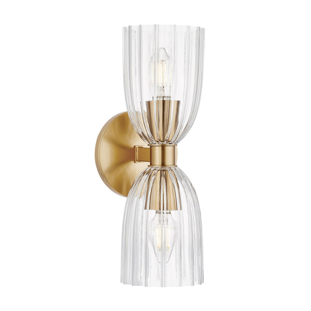 Meridian - Two Light Wall Sconce - Natural Brass- Union Lighting Luminaires Decor