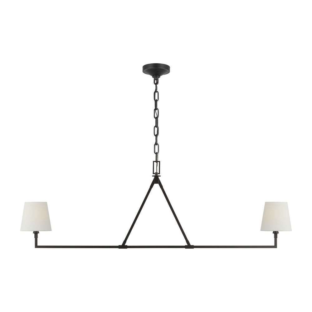Visual Comfort Studio Canada - Two Light Linear Chandelier - Perth - Aged Iron- Union Lighting Luminaires Decor