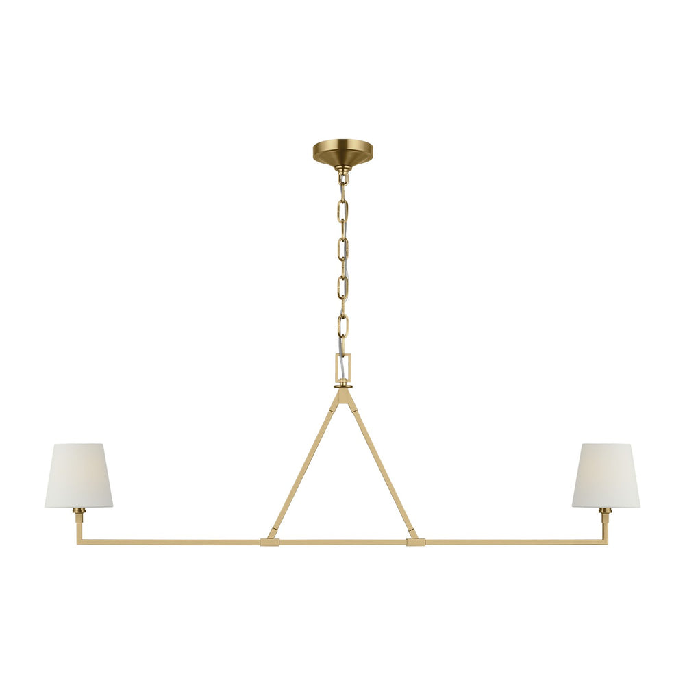 Visual Comfort Studio Canada - Two Light Linear Chandelier - Perth - Burnished Brass- Union Lighting Luminaires Decor