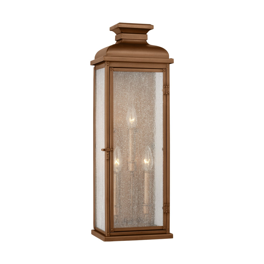 Visual Comfort Studio Canada - Three Light Wall Lantern - Pediment - Natural Copper- Union Lighting Luminaires Decor