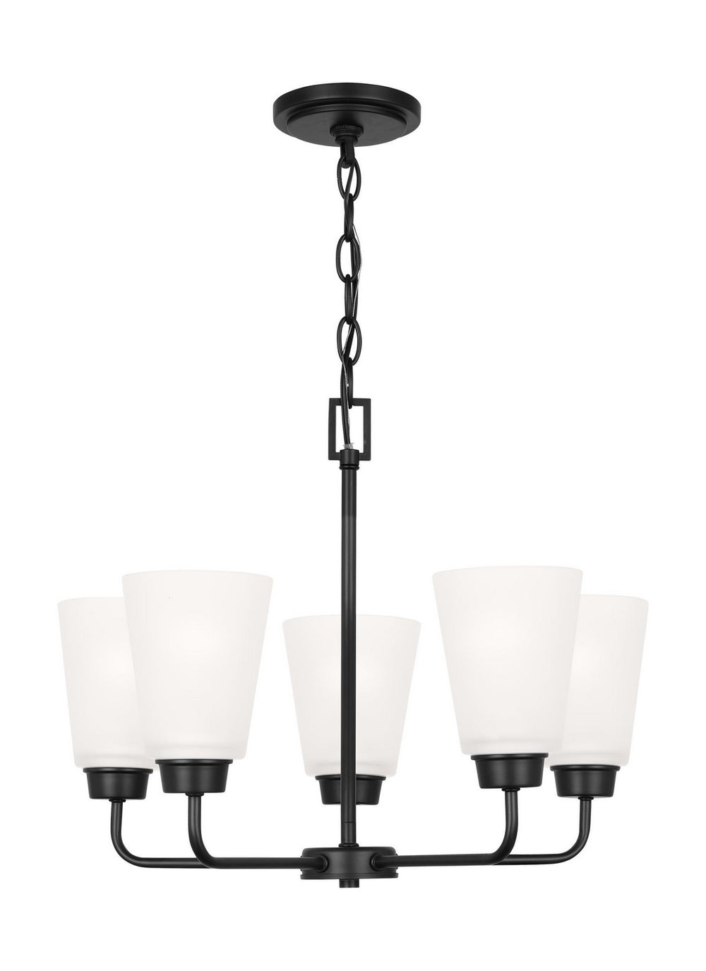Generation Lighting Canada - Five Light Chandelier - Kerrville - Midnight Black- Union Lighting Luminaires Decor
