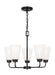 Generation Lighting Canada - Five Light Chandelier - Kerrville - Midnight Black- Union Lighting Luminaires Decor