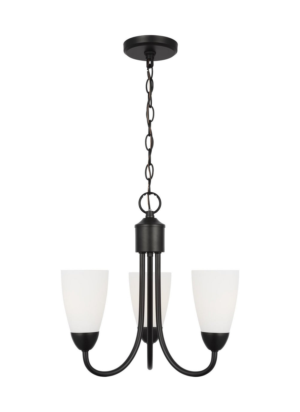 Generation Lighting Canada - Three Light Chandelier - Seville - Midnight Black- Union Lighting Luminaires Decor
